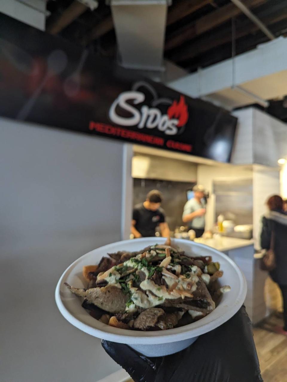 Sido’s hummus nachos. 