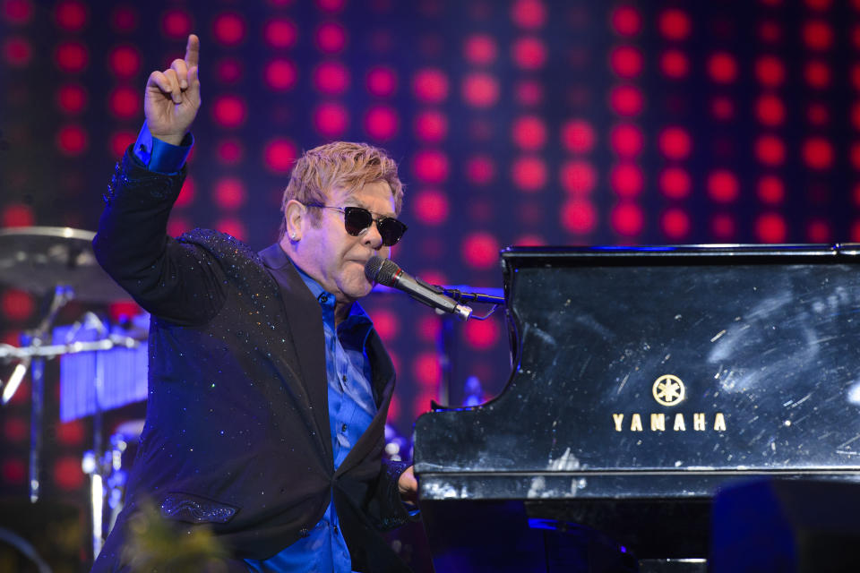 File photo dated 11/09/16 of Sir Elton John performing at Radio 2 Live in Hyde Park, in Hyde Park, London. Sir Elton John will play his final London tour date at the BST Hyde Park festival in 2022, it has been announced. Issue date: Friday September 3, 2021.