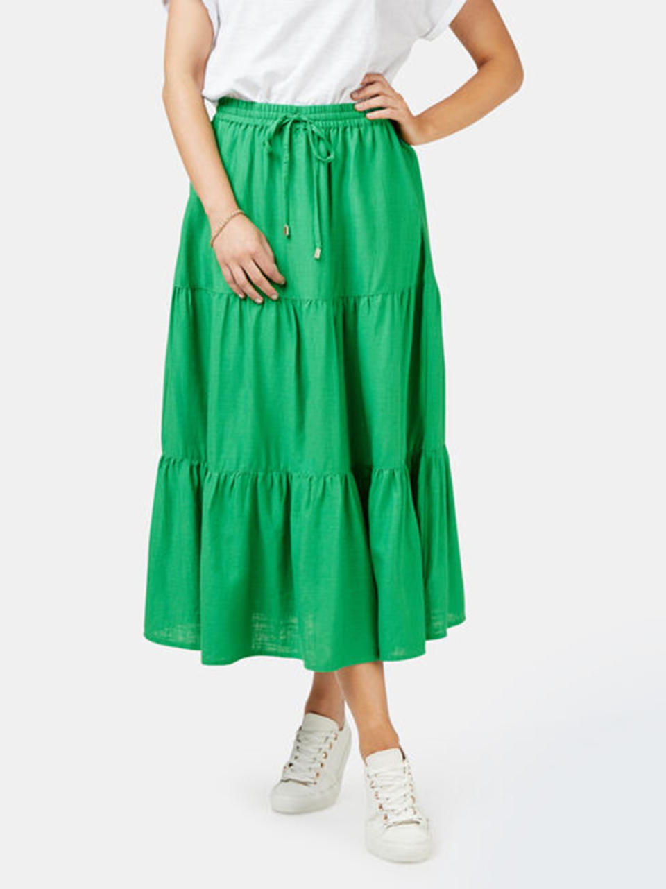 Jeanswest Alexandra Tiered Skirt, $41.99. Photo: Jeanswest.