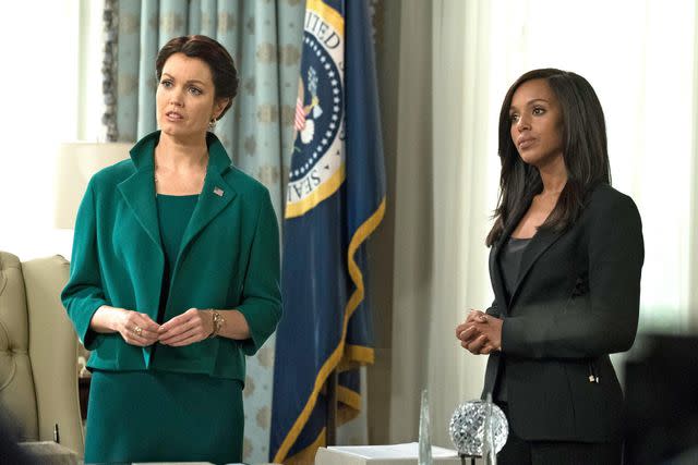 SCANDAL - "Watch Me" - One hundred days into Mellie's presidency, Olivia Pope is proving she can run the world; but to avoid an international incident, she may have to make her toughest call yet. Meanwhile, Quinn Perkins & Associates struggle to find their first client, on the highly-anticipated season premiere of "Scandal," airing THURSDAY, OCTOBER 5 (9:00-10:00 p.m. EDT), on The ABC Television Network. (ABC/Richard Cartwright) BELLAMY YOUNG, KERRY WASHINGTON