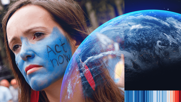 Young woman at a protest