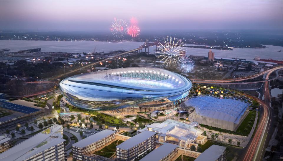 The Jacksonville Jaguars' "stadium of the future" represents a complete renovation of the existing TIAA Bank Field.