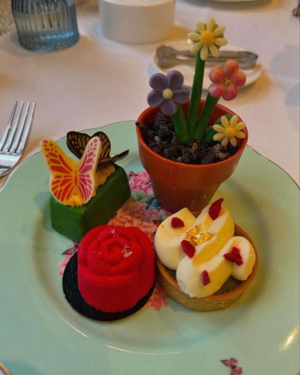 News Shopper: The sweet treats consisted of four floral themed treats.
