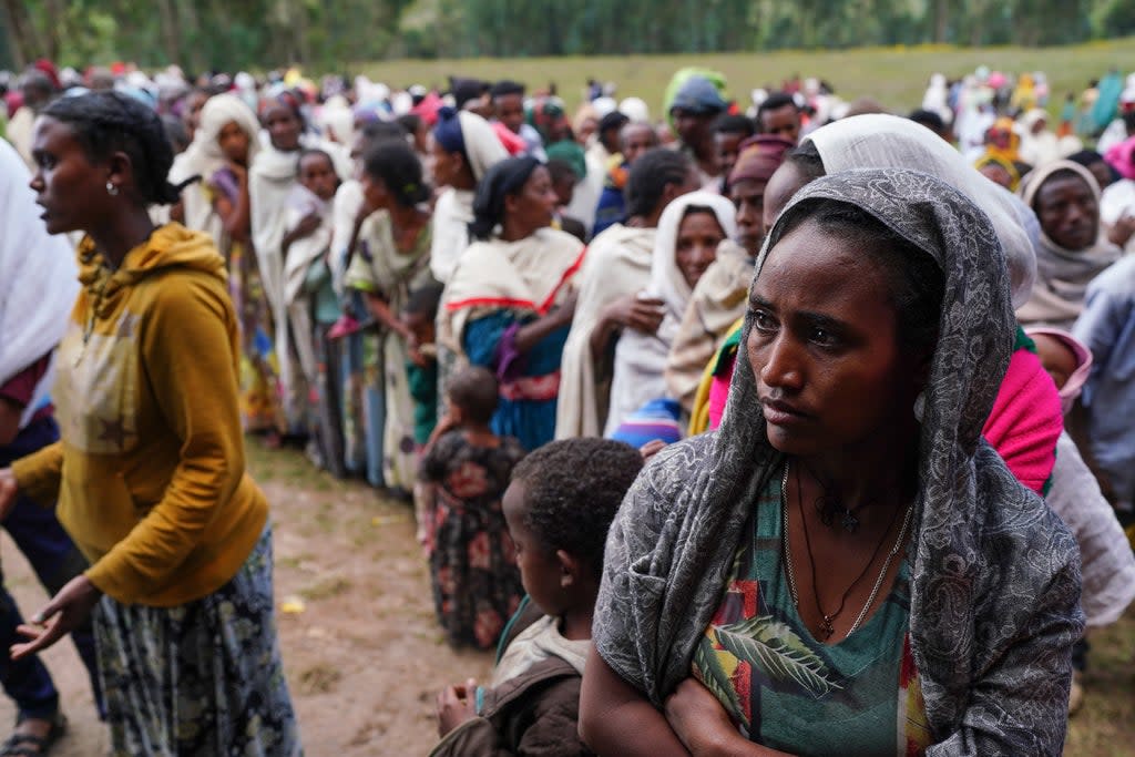 Relief Distribution At IDP Camps In Debark (Getty Images)