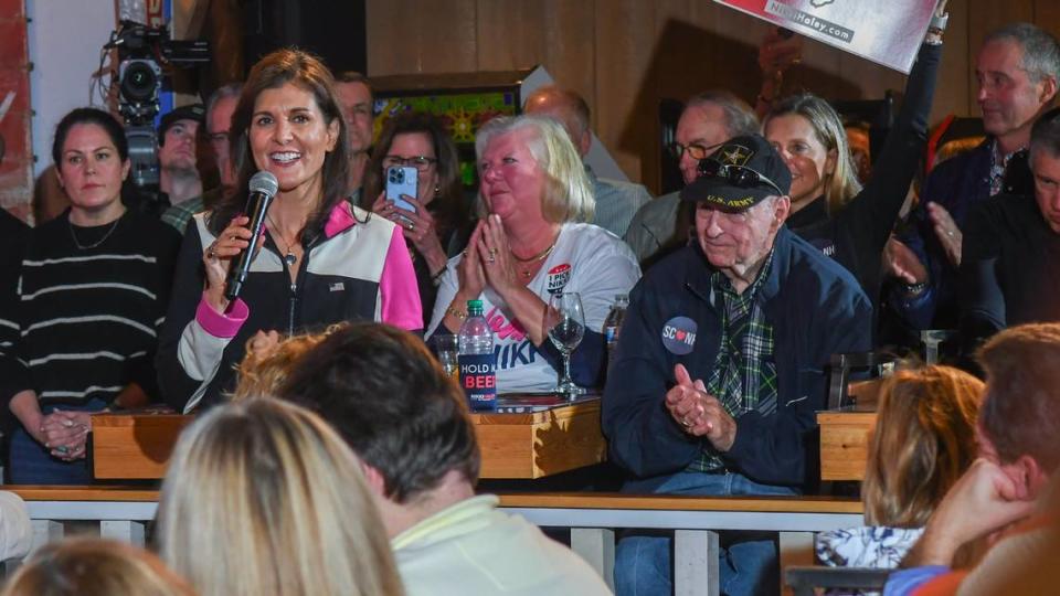 Former S.C. Gov. and United Nations Ambassador Nikki Haley held a public meet and greet on Thursday, Feb. 1, 2024, at Forrest Fire BBQ on Hilton Head Island.