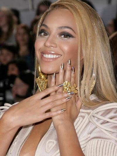 Beyonce favors glam gold.