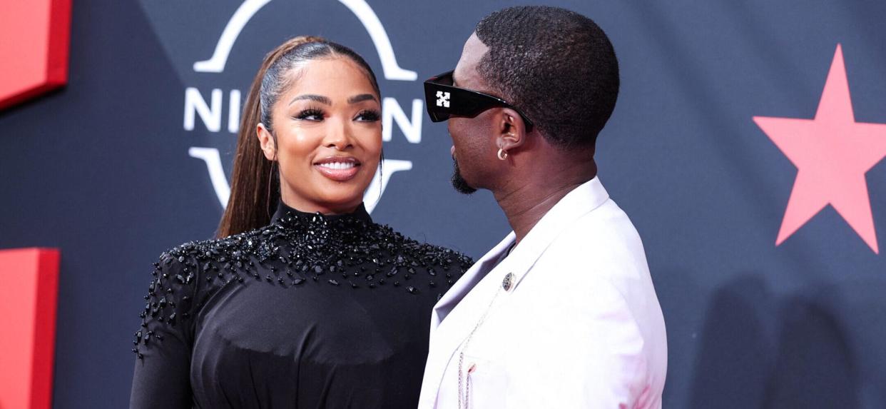 Ray J and Princess Love at the BET Awards 2022