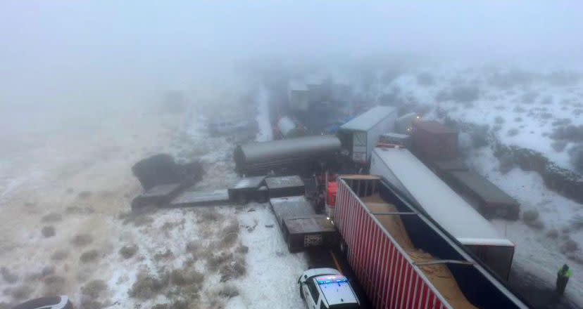 Washington State Patrol said freezing fog was a main contributor to the collisions.