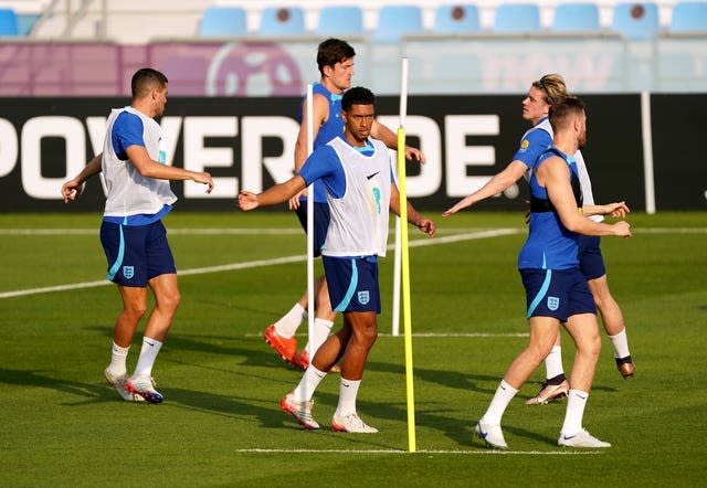 An England training session at the Al Wakrah Sports Complex in Qatar 