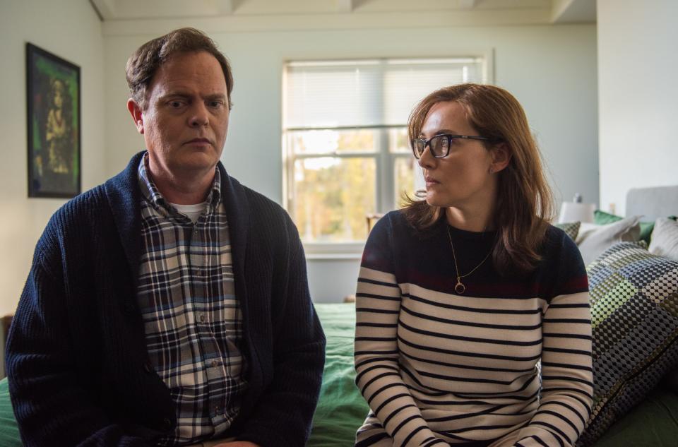 Rainn Wilson stars as husband to Kate Winslet in the family drama "Blackbird."