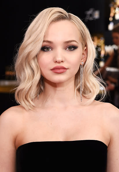 Dove Cameron at the Golden Globe Awards on Jan. 7. (Photo: Michael Kovac/Getty Images for Moet & Chandon)