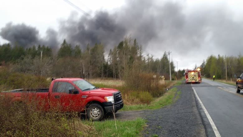 Scrapyard owner blames tire fire on recycling program