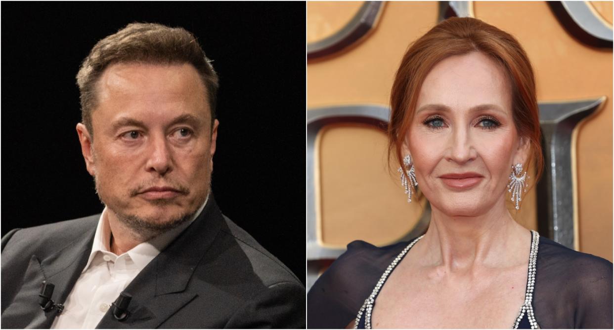 Elon Musk and JK Rowling who both refute term cisgender