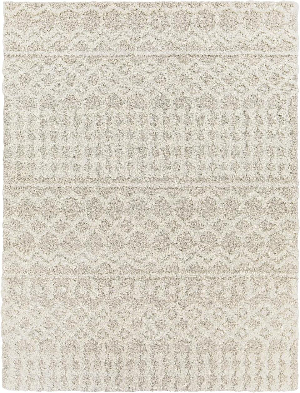 beige weaved area rug