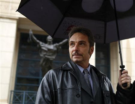 Matt Fuqua, brother of Martha Fuqua, speaks to the media outside of the U.S. District Court in Alexandria, Virginia January 10, 2014. REUTERS/Gary Cameron