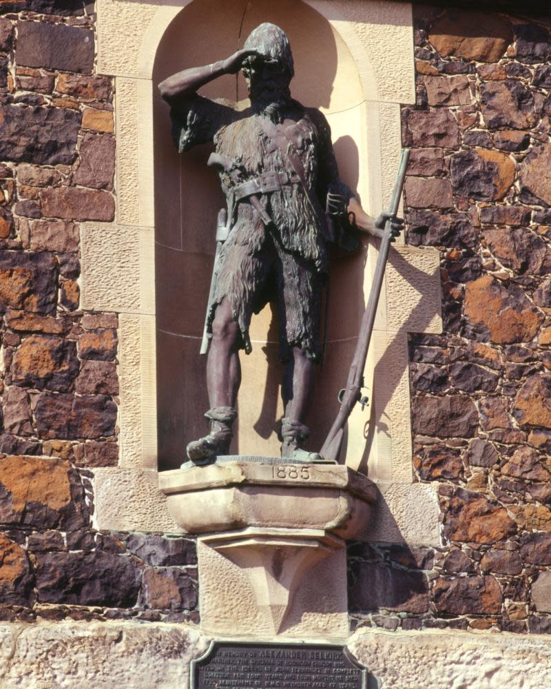 Statue of Alexander Selkirk (Robinson Crusoe) in Lower Largo, Fife.