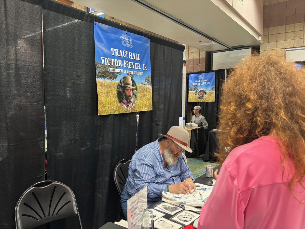 Victor French, Jr., attended the "Little House on the Prairie" reunion on behalf of his father, Victor French, who had died. French played Mr. Edwards.