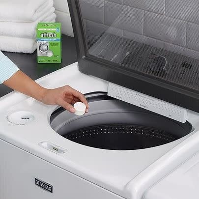 Washing machine cleaning tablets to clear out harmful residue