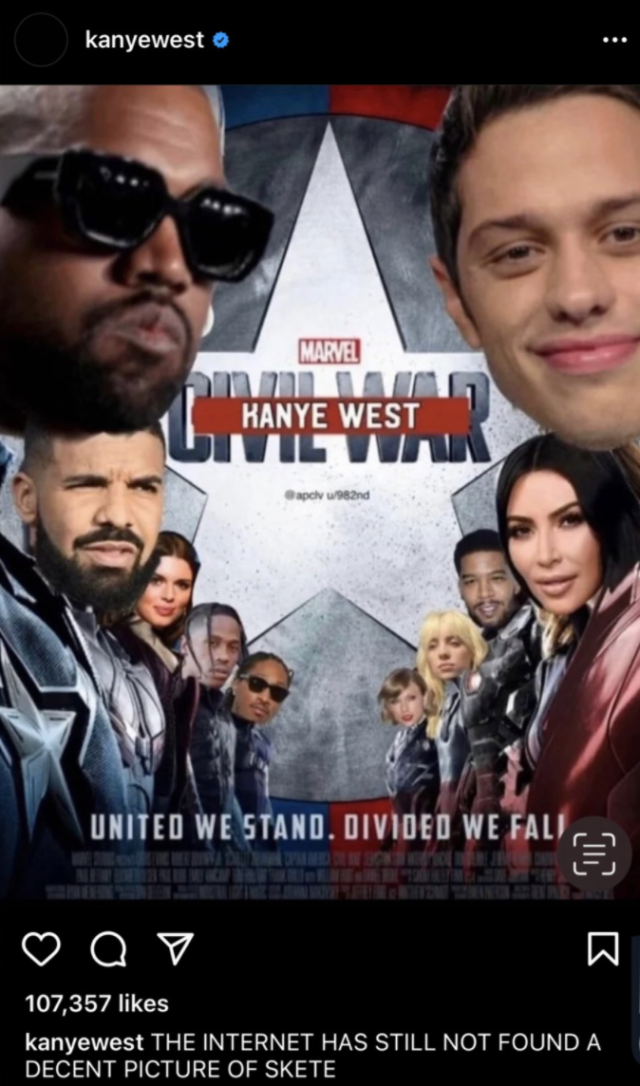 Kanye West Targets Pete Davidson, Kid Cudi, Billie Eilish, and