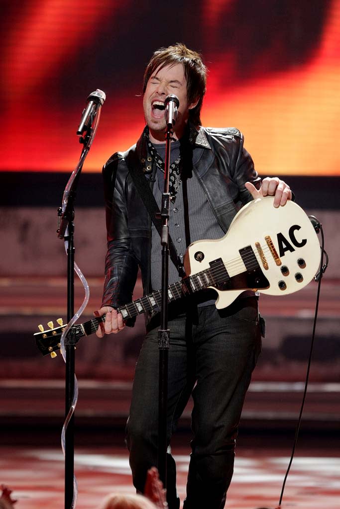 David Cook performs as one of the top 11 on the 7th season of American Idol