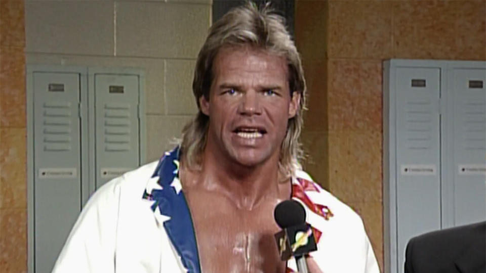 Lex Luger getting interview pre-match.