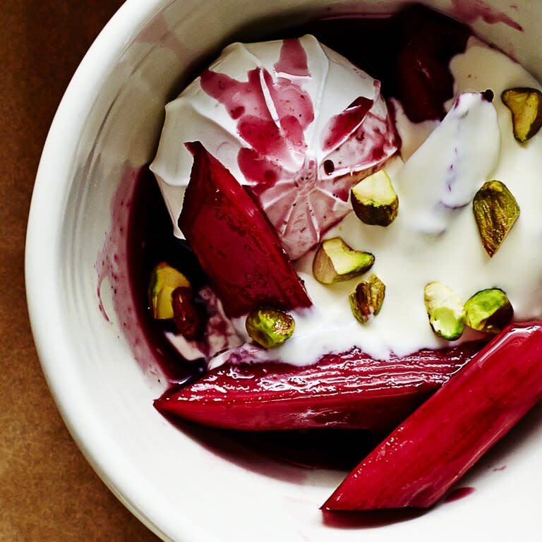 Roasted Rhubarb with Red Wine and Spices