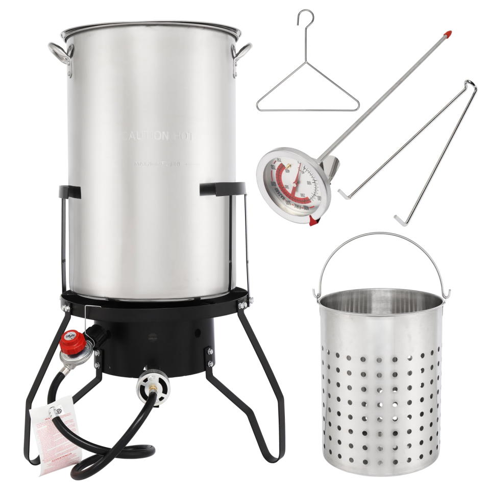 <p><a href="https://go.redirectingat.com?id=74968X1596630&url=https%3A%2F%2Fwww.walmart.com%2Fip%2FZimtown-50qt-Propane-Fryer-Kit-from-Turkey-Outdoor-Fryer-Propane-Boil-Pot-Stainless-Steel-Portable-Deep-Frying-Boiling%2F1651194126&sref=https%3A%2F%2Fwww.menshealth.com%2Ftechnology-gear%2Fg61195278%2Fwalmart-plus-week-outdoor-essentials-sales-2024%2F" rel="nofollow noopener" target="_blank" data-ylk="slk:Shop Now;elm:context_link;itc:0;sec:content-canvas" class="link ">Shop Now</a></p><p>Turkey Fryer Kit </p><p>walmart.com</p><p>$79.99</p><span class="copyright">Zimtown </span>