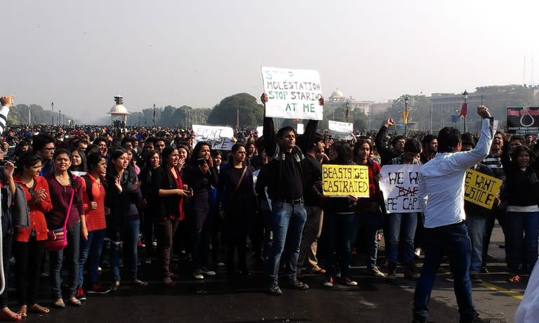 在川普盛大訪問印度期間，也伴隨著抗議人潮造成大量傷亡，形成強烈對比。（Photo from Wikimedia Commons）