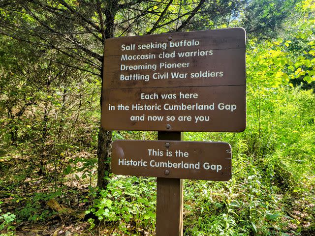 <p>Korrin Bishop</p> You can hike to the historic Cumberland Gap by taking the Wilderness Trail from town.