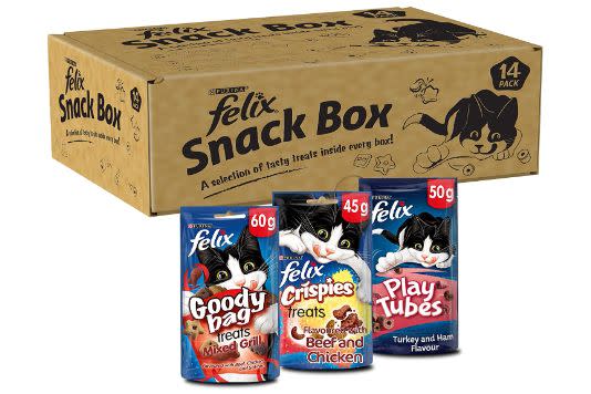 There's 36% off this 14-pack of Felix cat treats