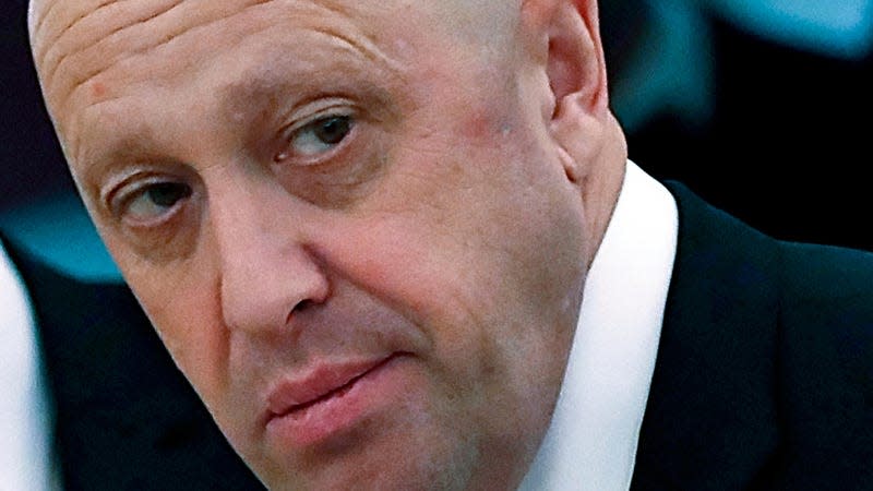 Russian businessman Yevgeny Prigozhin is shown prior to a meeting of Russian President Vladimir Putin and Chinese President Xi Jinping in the Kremlin in Moscow, Russia, on July 4, 2017.