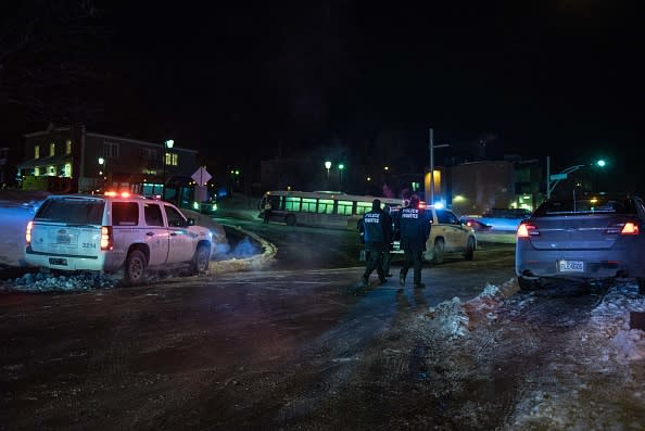 Six people died in the shooting during evening prayers at the Centre Culturel Islamique de Québec (Islamic cultural centre of Quebec). Photo from Getty Images.