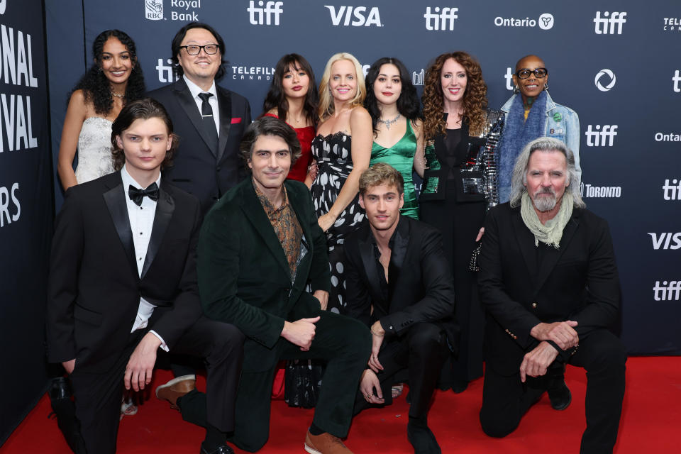 TORONTO, ONTARIO - SEPTEMBER 07: Cast and crew including Zeke Jones,  Joseph Kahn, Brandon Routh, Malina Weissman, Mena Suvari, Harrison Cone, Taia Sophia, Jennifer Rade, Debra Wilson, Jeff Fahey attend the premiere of 