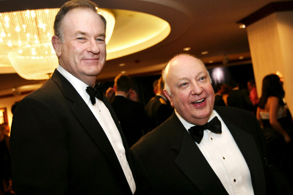 Former Fox News host Bill O'Reilly, left, has nothing but glowing praise for the network's founding CEO&nbsp;Roger Ailes. (Photo: The Washington Post via Getty Images)