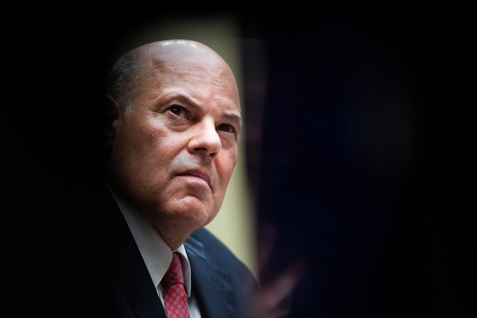 Image: U.S. Postmaster General DeJoy testifies at House Oversight Committee hearing on slowdowns at Postal Service on Capitol Hill in Washington (Tom Williams / Pool via Reuters file)