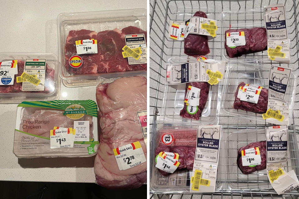 Coles bargain meat hauls