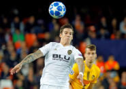 Soccer Football - Champions League - Group Stage - Group H - Valencia v Young Boys - Mestalla, Valencia, Spain - November 7, 2018 Valencia's Santi Mina in action REUTERS/Heino Kalis