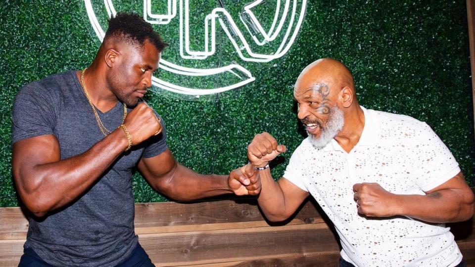 Francis “The Predator” Ngannou and “Iron” Mike Tyson.