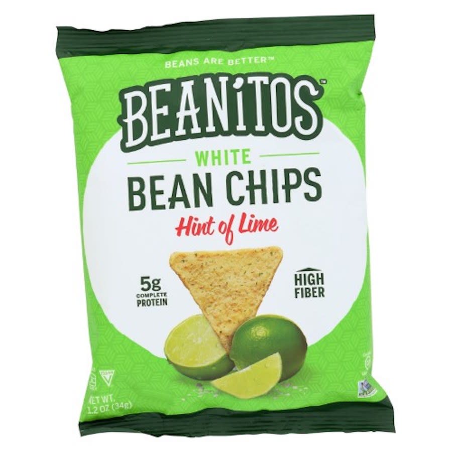 Beanitos Hint of Lime White Bean Chips, $25 for a case of 24 (1.2-ounce) bags