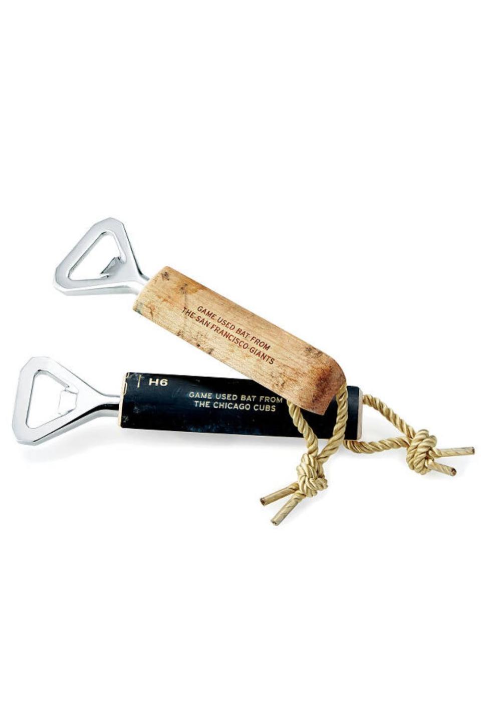 <p><a href="https://go.redirectingat.com?id=74968X1596630&url=https%3A%2F%2Fwww.uncommongoods.com%2Fproduct%2Fmlb-game-used-baseball-bat-bottle-openers&sref=https%3A%2F%2Fwww.cosmopolitan.com%2Fstyle-beauty%2Ffashion%2Fg31249681%2Ffathers-day-gifts-from-wife%2F" rel="nofollow noopener" target="_blank" data-ylk="slk:Shop Now;elm:context_link;itc:0;sec:content-canvas" class="link ">Shop Now</a></p><p>MLB Game Used Baseball Bat Bottle Openers</p><p>$135.00</p><p>uncommongoods.com</p>