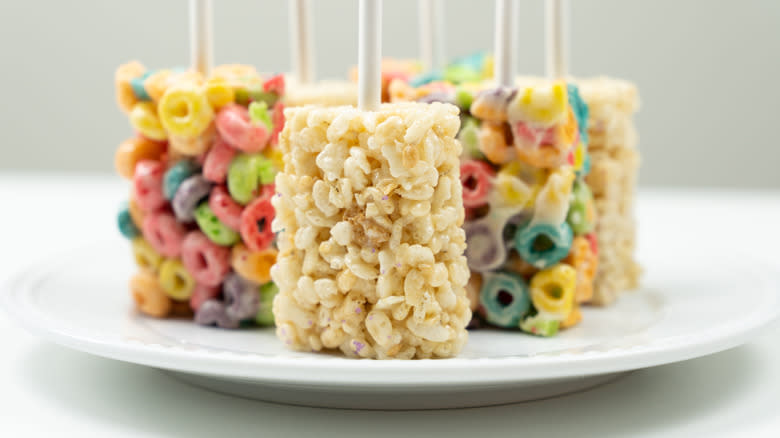 Fruit Loops Rice Krispies treats