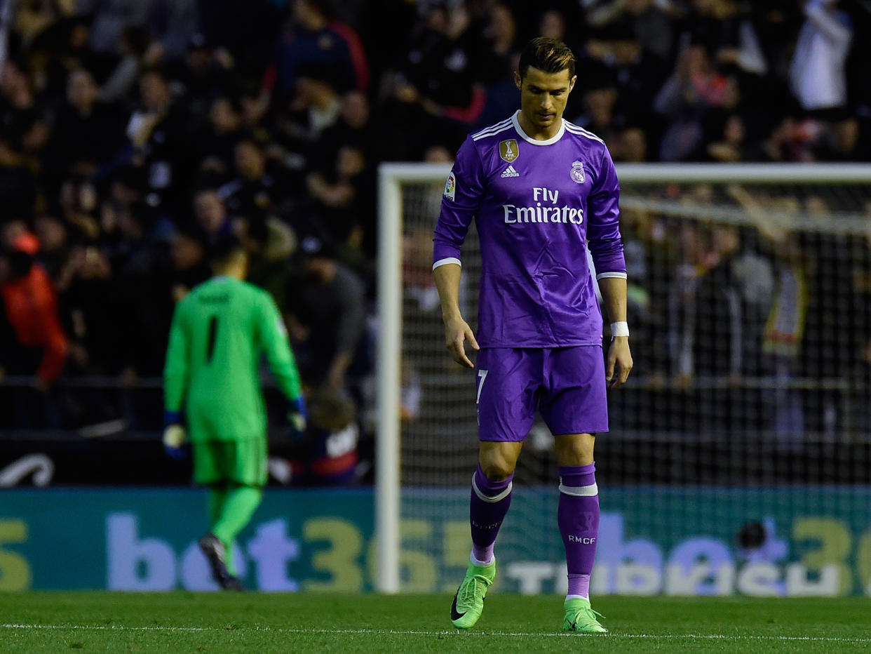 Cristiano Ronaldo and co were shocked by two quickfire first-half goals by the hosts: Getty