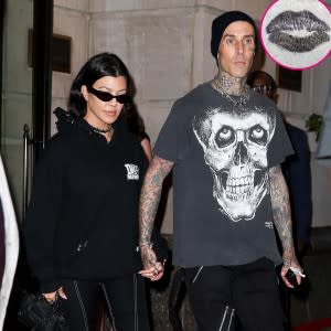 Travis Barker Just Got Kourtney Kardashians Lips Inked His Arm