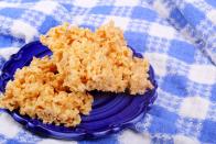 <p>This is for your inner child. Rice Krispie Treats are one of those <a href="https://www.thedailymeal.com/cook/nostalgic-childhood-desserts?referrer=yahoo&category=beauty_food&include_utm=1&utm_medium=referral&utm_source=yahoo&utm_campaign=feed" rel="nofollow noopener" target="_blank" data-ylk="slk:childhood desserts you might have forgotten about;elm:context_link;itc:0;sec:content-canvas" class="link ">childhood desserts you might have forgotten about</a>, but what better reason to bring them back than to make them with your kids?</p> <p><a href="https://www.thedailymeal.com/best-recipes/rice-krispie-treats?referrer=yahoo&category=beauty_food&include_utm=1&utm_medium=referral&utm_source=yahoo&utm_campaign=feed" rel="nofollow noopener" target="_blank" data-ylk="slk:For the Rice Krispie Treats recipe, click here.;elm:context_link;itc:0;sec:content-canvas" class="link ">For the Rice Krispie Treats recipe, click here.</a></p>