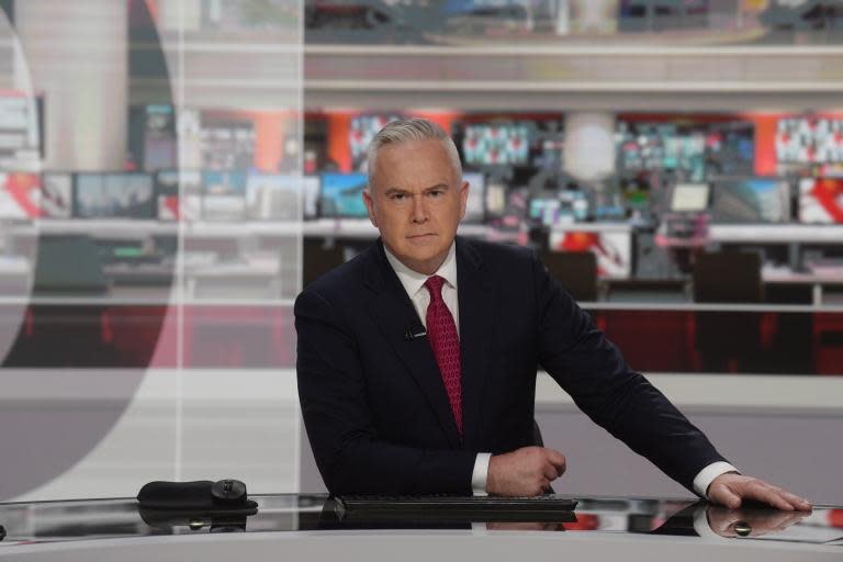 Huw Eduards at BBC News at Six studios