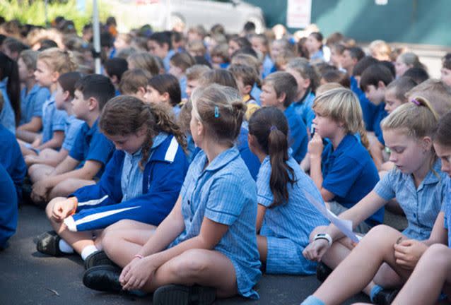 Elanora Heights Public School, in Sydney's northern beaches, has banned clapping at assembly. Picture: Elanora Heights Public School