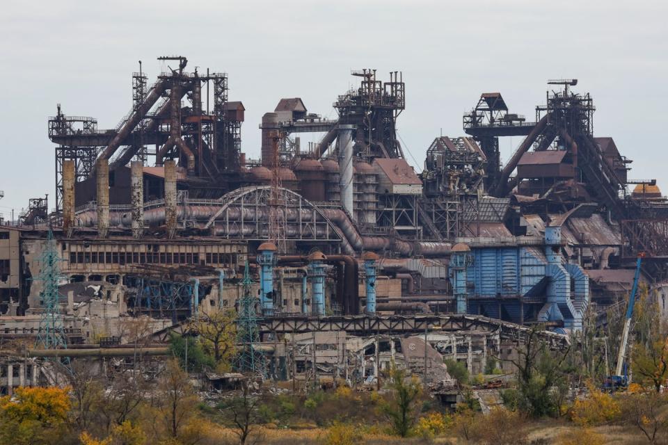 The Azovstal steel mill seen on October 29, 2022 (Alexander Ermochenko/Reuters)