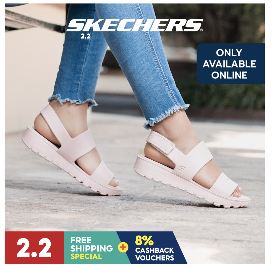 Skechers Women Cali Footsteps Sandals. (PHOTO: Shopee)