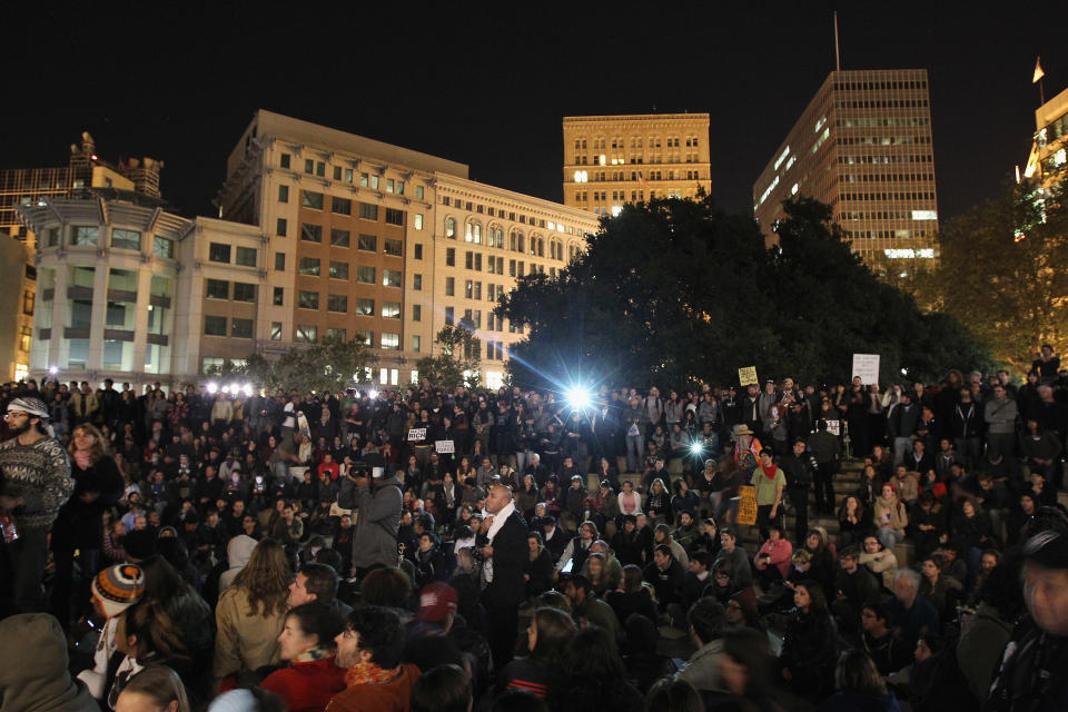 Occupy Oakland Protesters Demonstrate Day After Clash With Police