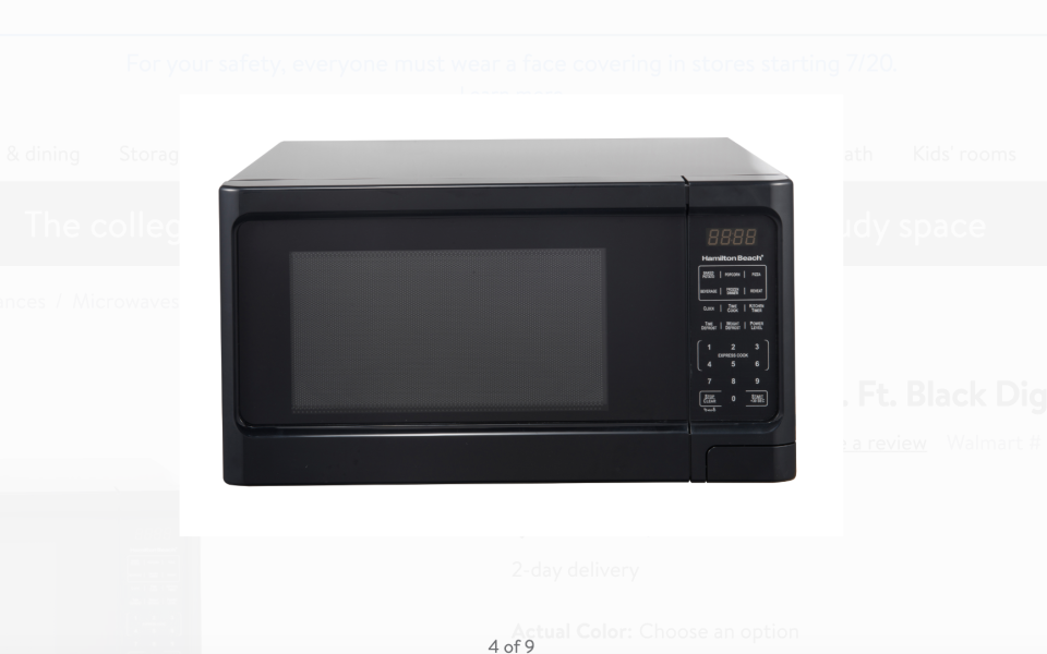 2) Hamilton Beach Black Digital Microwave Oven